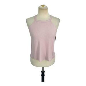 Freshman Rib Knit Trapeze Top Pink Size Medium NWOT